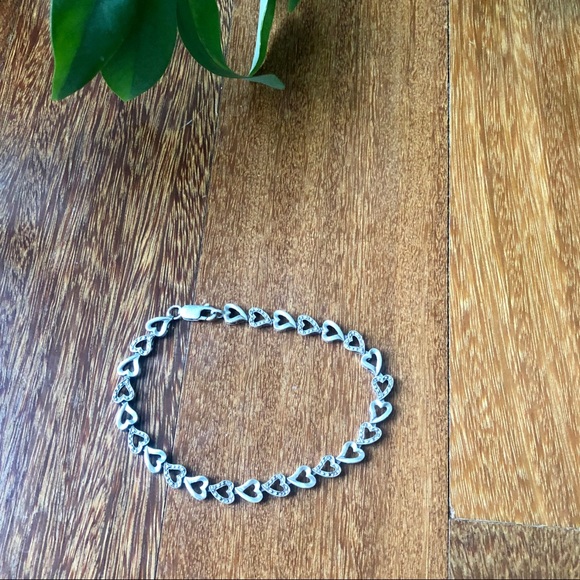 Sterling Silver Heart Bracelet - Picture 1 of 10